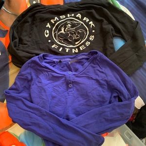 Gymshark long sleeve crop tops